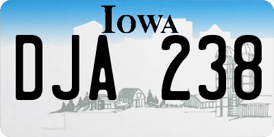 IA license plate DJA238