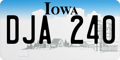 IA license plate DJA240