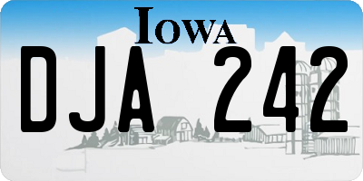 IA license plate DJA242