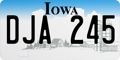IA license plate DJA245