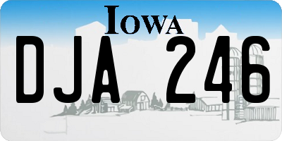 IA license plate DJA246