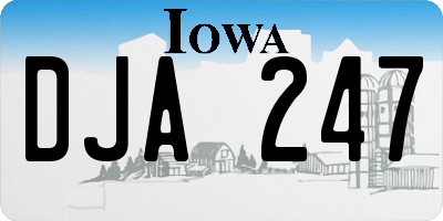 IA license plate DJA247