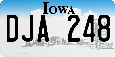 IA license plate DJA248