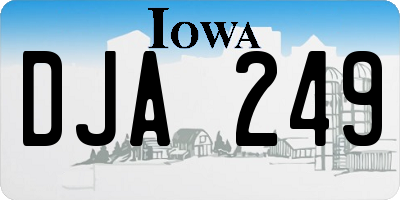 IA license plate DJA249