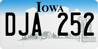 IA license plate DJA252