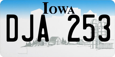 IA license plate DJA253