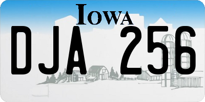 IA license plate DJA256
