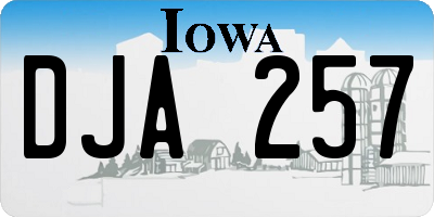 IA license plate DJA257