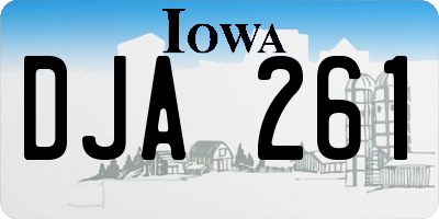 IA license plate DJA261