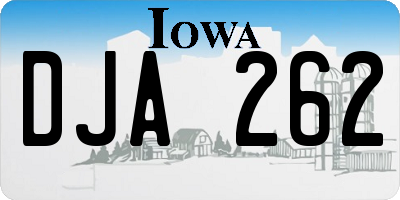 IA license plate DJA262