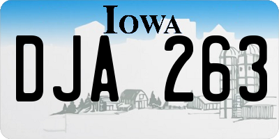 IA license plate DJA263