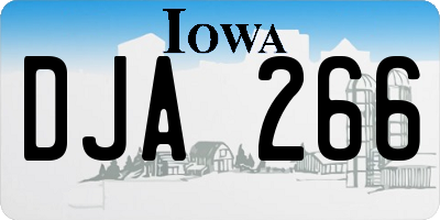 IA license plate DJA266