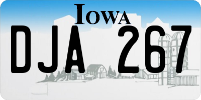 IA license plate DJA267