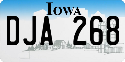 IA license plate DJA268