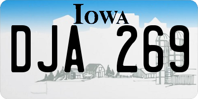 IA license plate DJA269