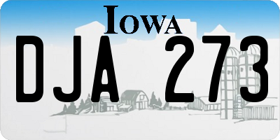 IA license plate DJA273