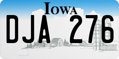 IA license plate DJA276