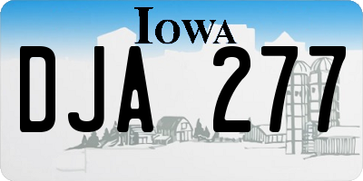IA license plate DJA277