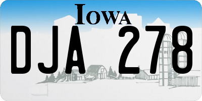 IA license plate DJA278
