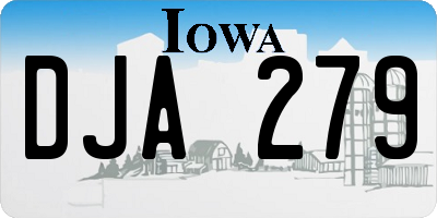IA license plate DJA279