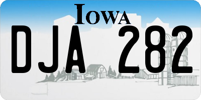 IA license plate DJA282