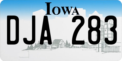 IA license plate DJA283