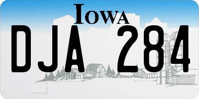 IA license plate DJA284