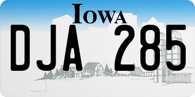 IA license plate DJA285