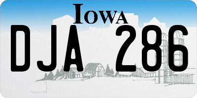 IA license plate DJA286