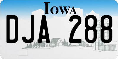 IA license plate DJA288