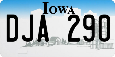 IA license plate DJA290