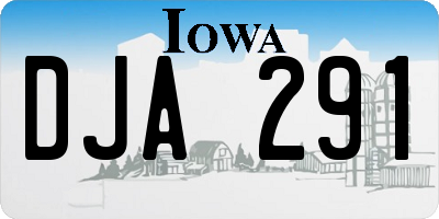 IA license plate DJA291