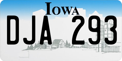 IA license plate DJA293