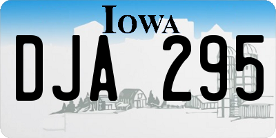 IA license plate DJA295