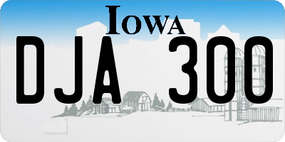 IA license plate DJA300