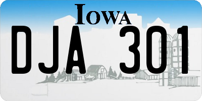 IA license plate DJA301
