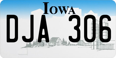 IA license plate DJA306