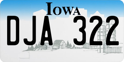 IA license plate DJA322
