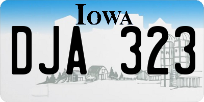 IA license plate DJA323
