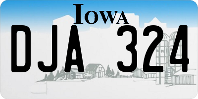IA license plate DJA324