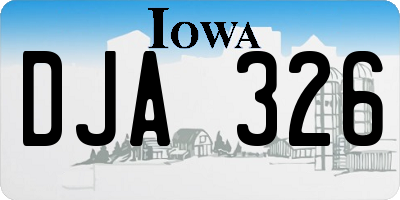 IA license plate DJA326