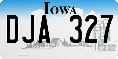 IA license plate DJA327