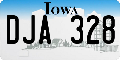 IA license plate DJA328