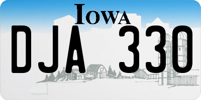IA license plate DJA330
