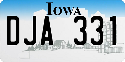 IA license plate DJA331