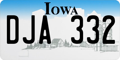 IA license plate DJA332