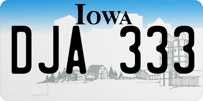 IA license plate DJA333