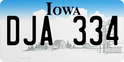 IA license plate DJA334
