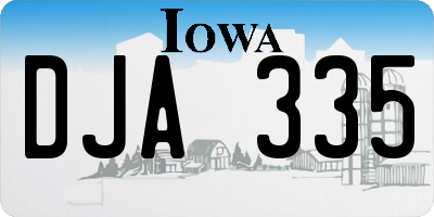 IA license plate DJA335