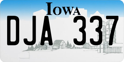 IA license plate DJA337